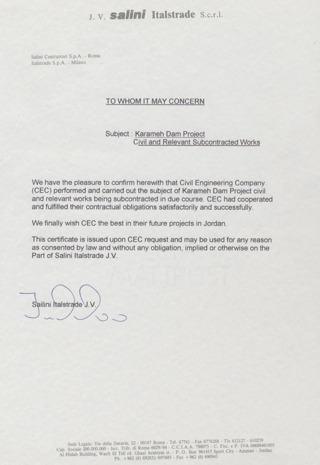 Certificate of Completion